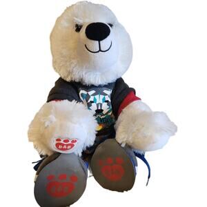 BUILD-A-BEAR 12" white polar bear with clothes
